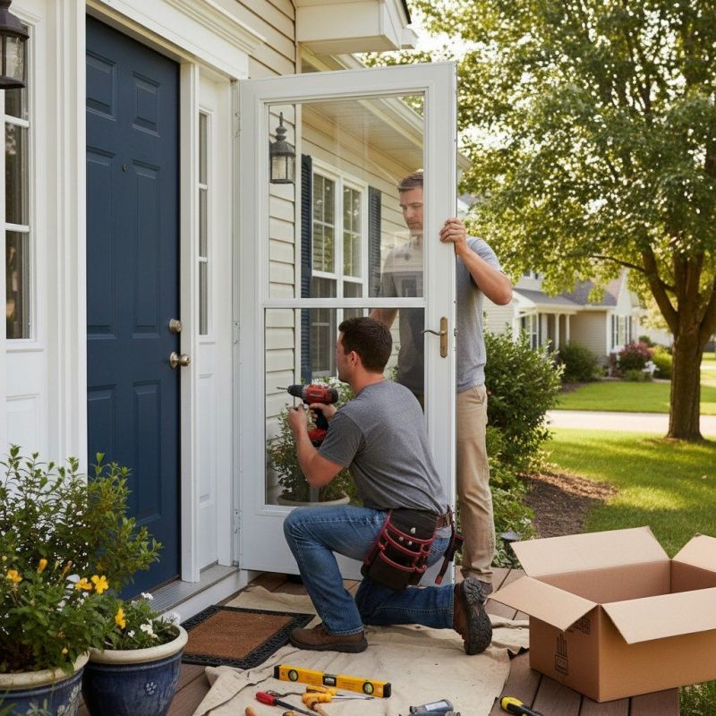 Storm Door Installation detail